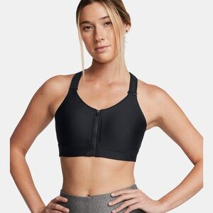 Under Armour Black Zip-Front Sports Bra - High Support